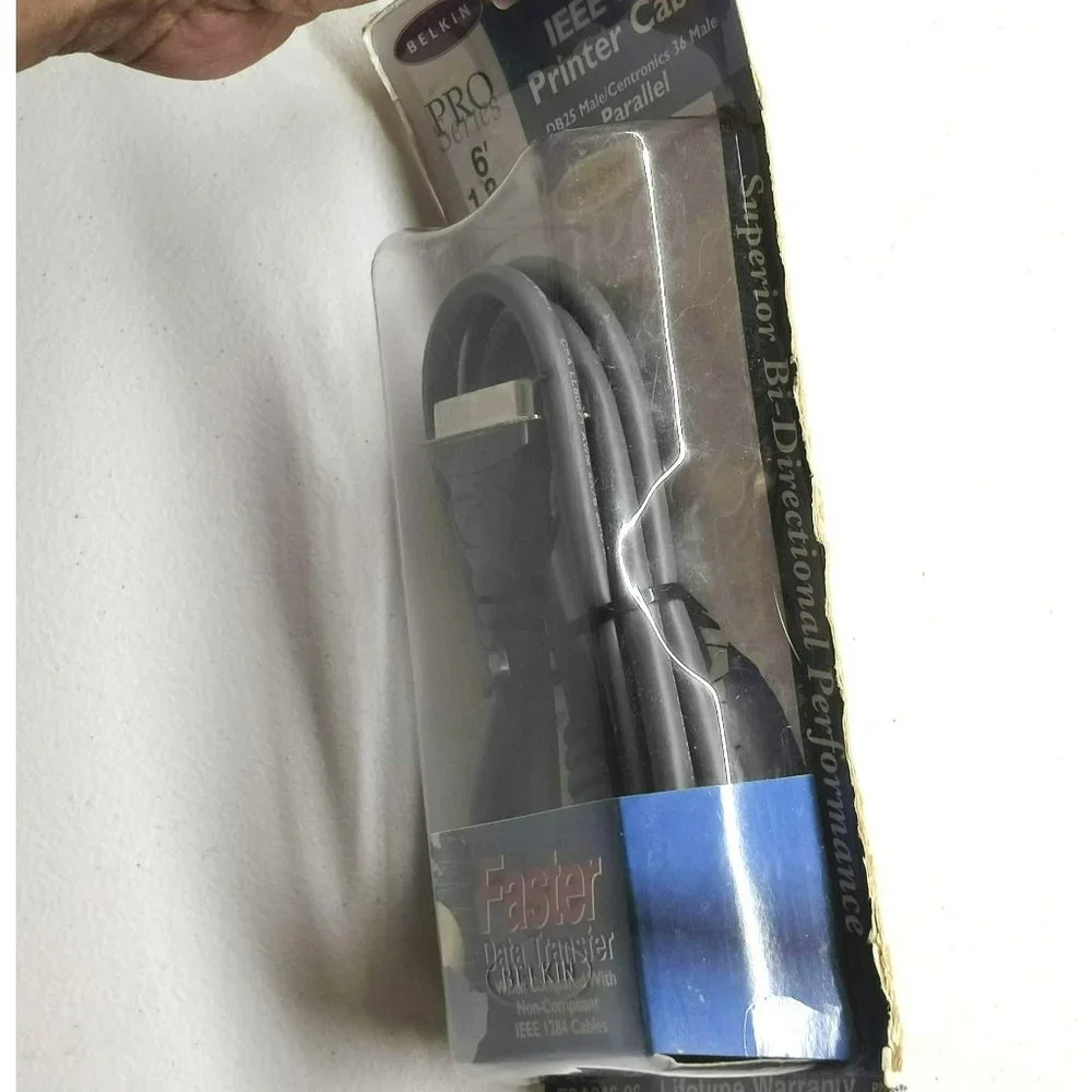 Brand New Sealed Belkin Pro Series IEEE 6' Printer Cable PC Compatible Unopened